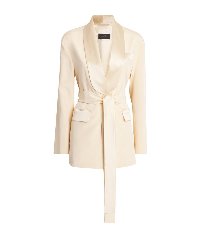 Max Mara Max Mara Silk Crepe Longline Blazer