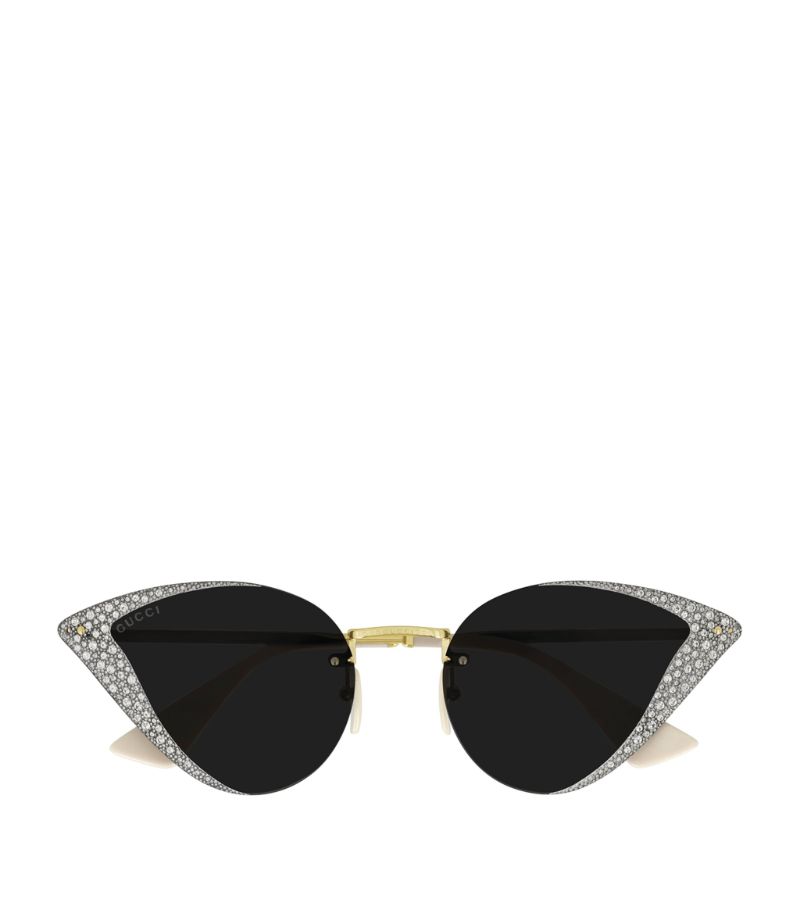 Gucci Gucci Embellished Pointed Sunglasses