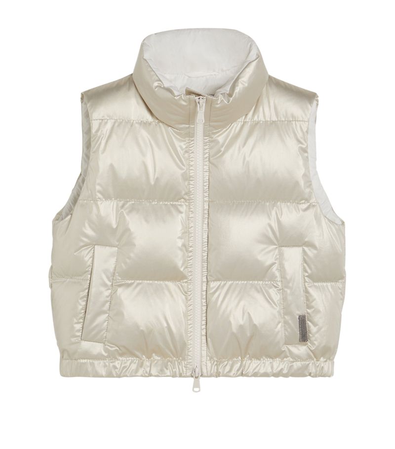 Brunello Cucinelli Kids Brunello Cucinelli Kids Down Padded Monili Gilet