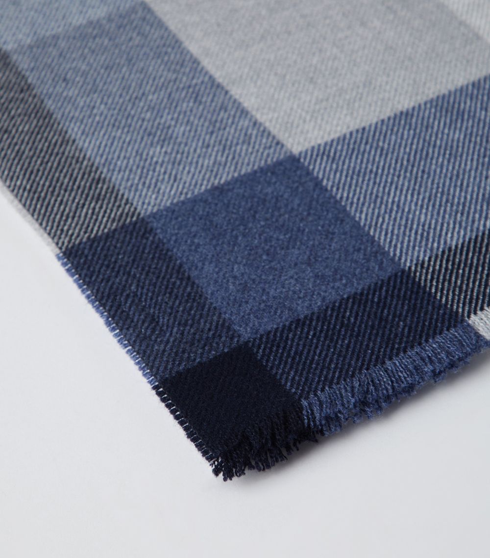 Brunello Cucinelli Brunello Cucinelli Wool-Cashmere Check Scarf