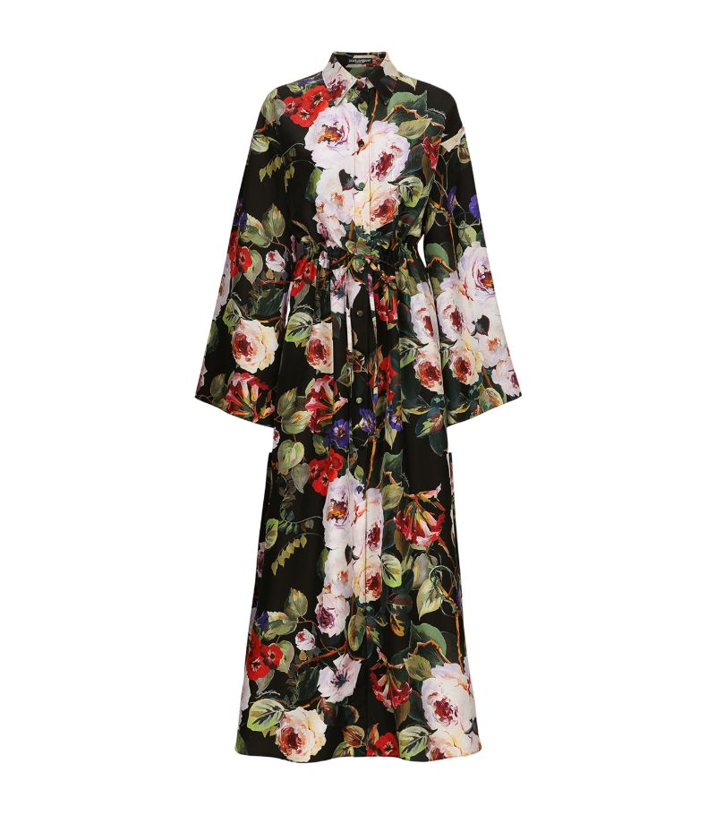 Dolce & Gabbana Dolce & Gabbana Silk Floral Shirt Dress