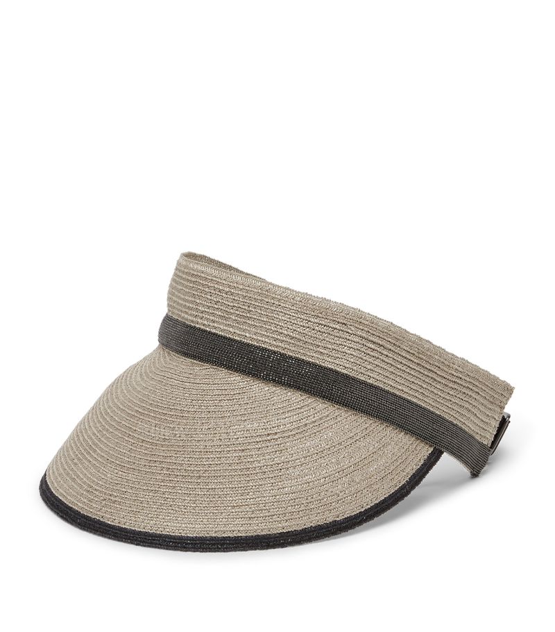 Brunello Cucinelli Brunello Cucinelli Hemp-Cotton Monili-Trim Visor