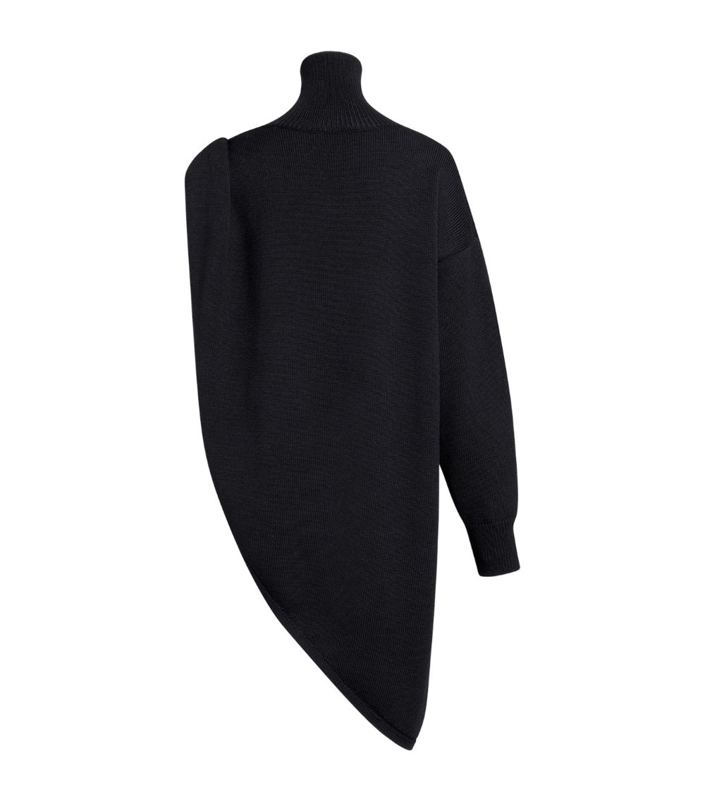 Alaïa Alaïa Wool Asymmetric Cape Sweater