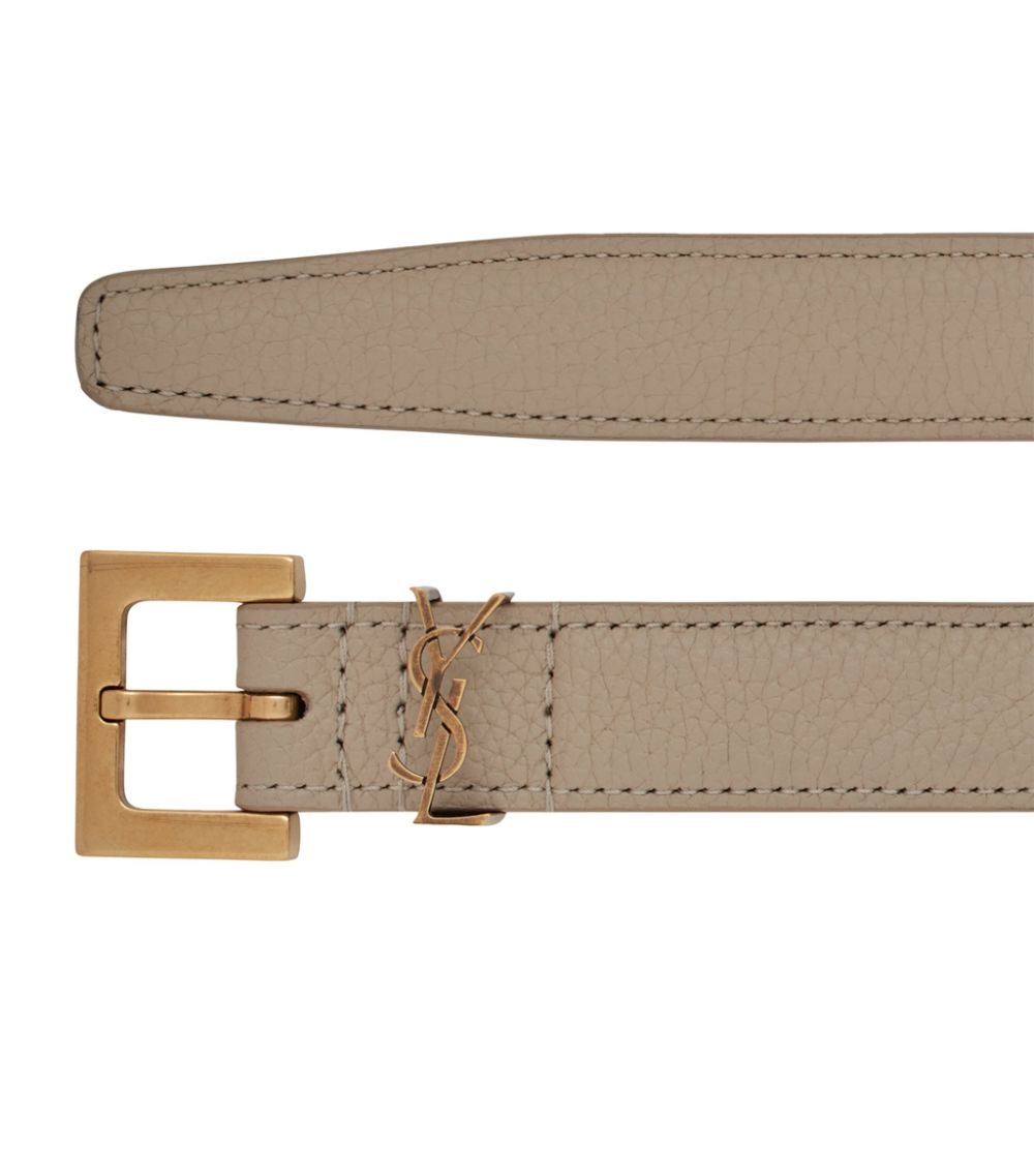 Saint Laurent Saint Laurent Leather Monogram Belt