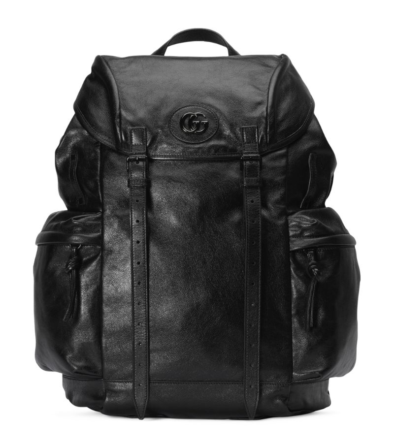 Gucci Gucci Leather Double G Backpack