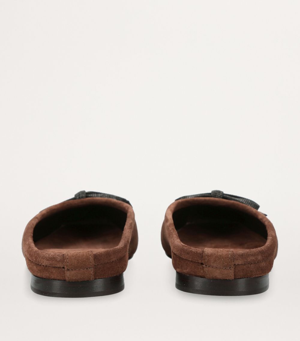 Brunello Cucinelli Brunello Cucinelli Suede Ballet-Flat Mules