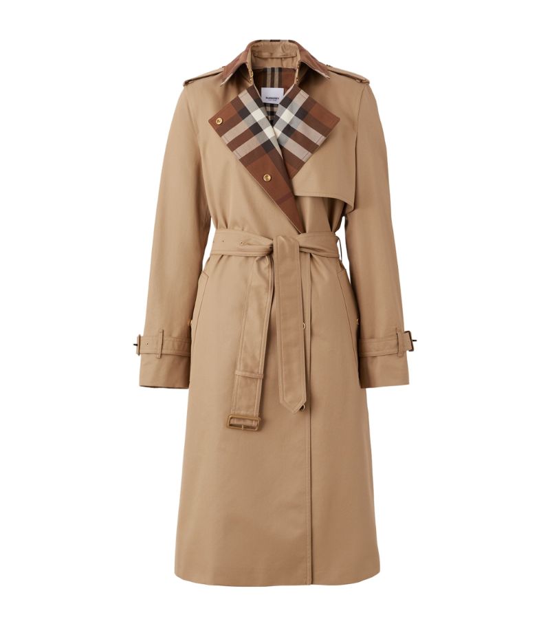 Burberry Burberry Exaggerated Check Panelled Trench Coat