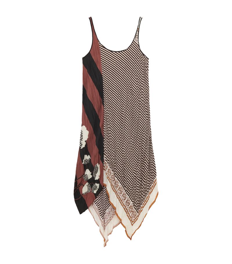 Loewe Loewe X Paula'S Ibiza Striped Asymmetric Mini Dress