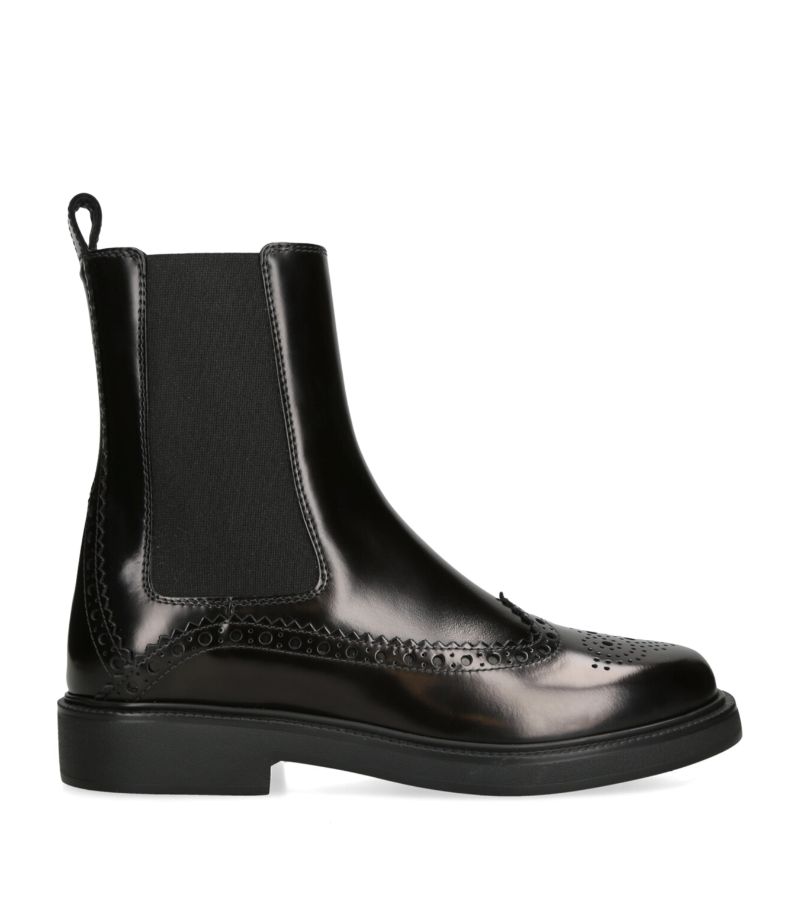 Tod's Tod'S Leather Gomma Tronch Ankle Boots 30