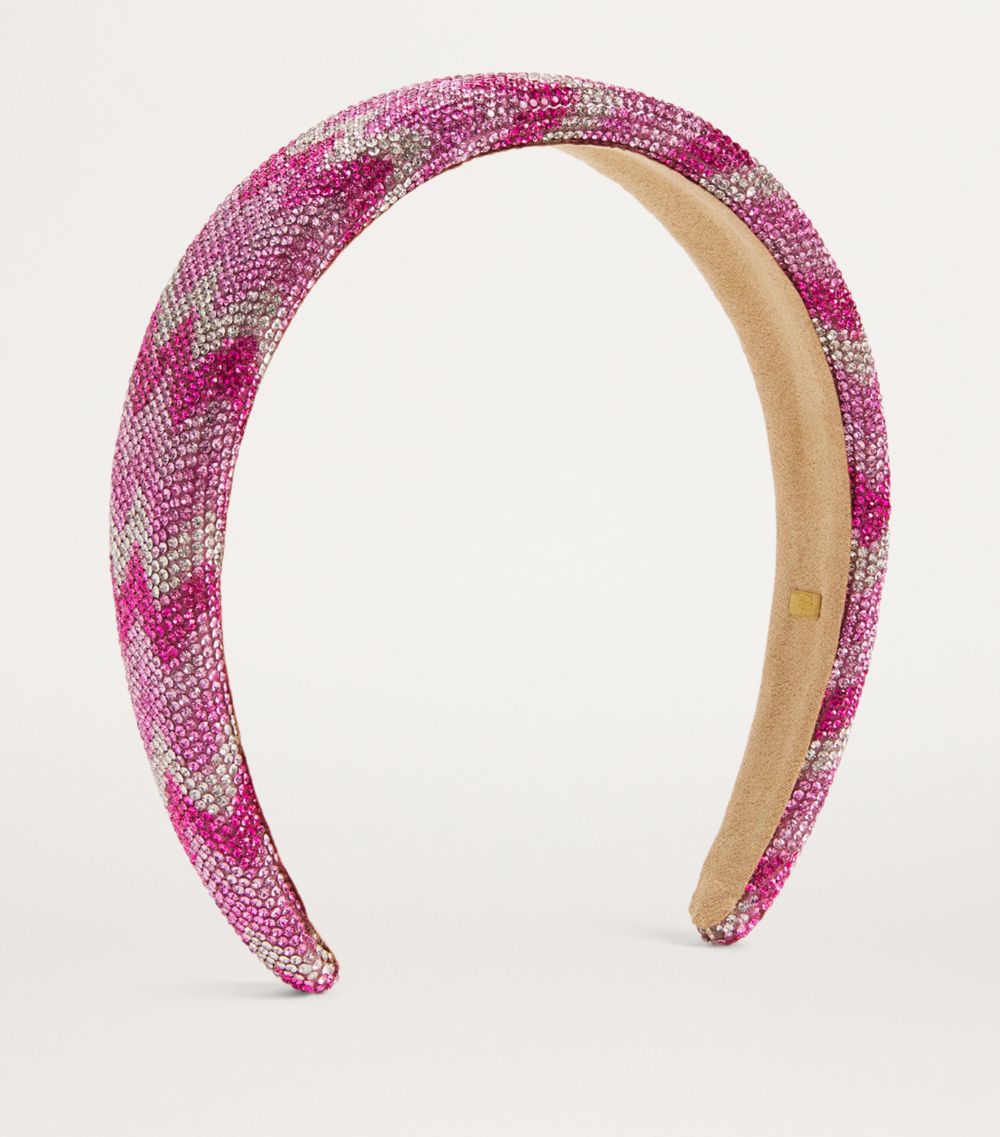 Bari Lynn Bari Lynn Crystal-Embellished Zigzag Headband