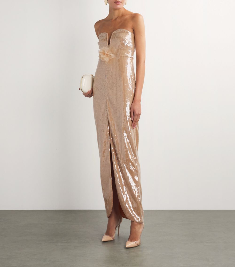 Self-Portrait Self-Portrait Sequin-Embellished Maxi Dress