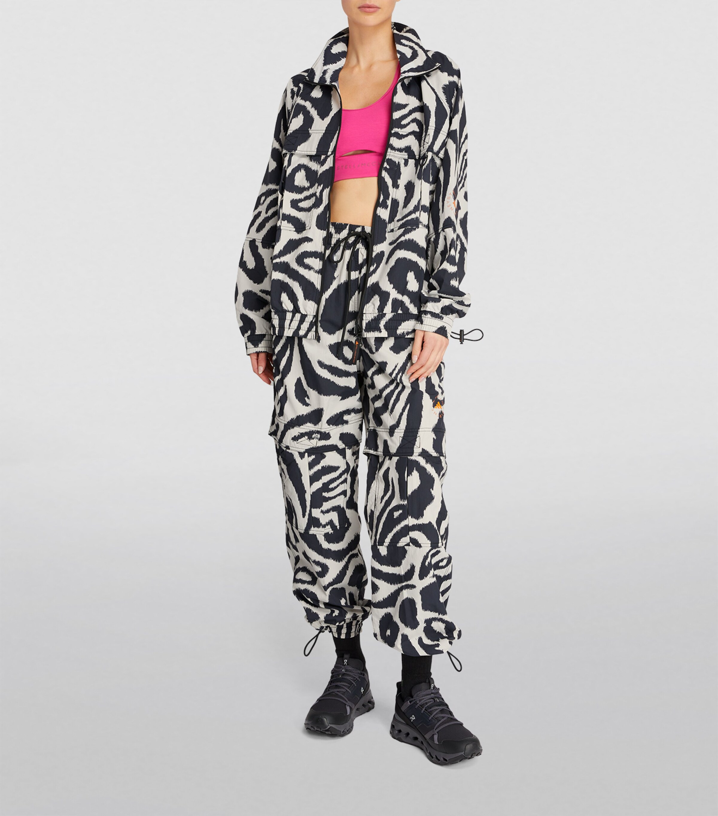 Adidas By Stella Mccartney Adidas By Stella McCartney Woven Zebra Sports Trousers