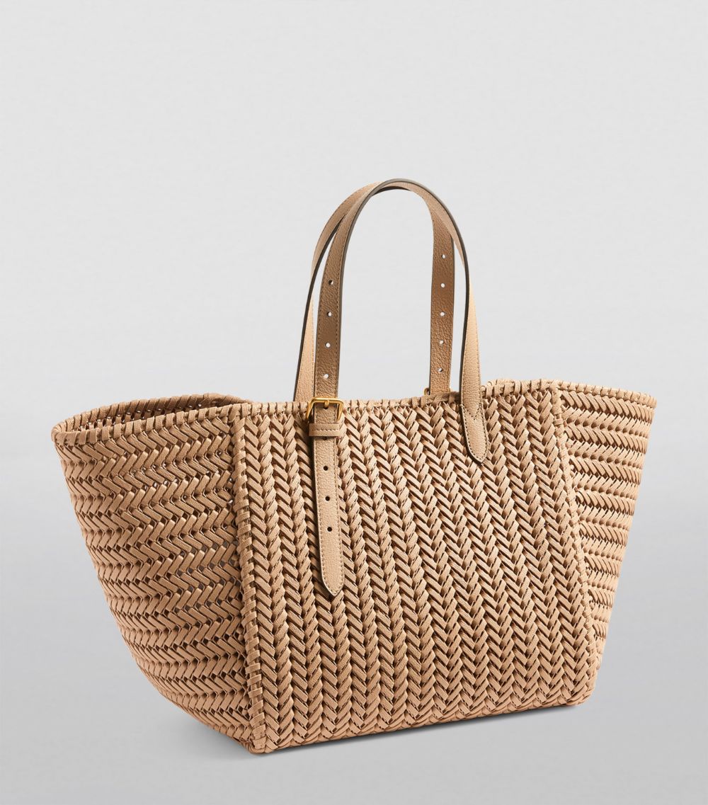 Anya Hindmarch Anya Hindmarch Leather Woven Neeson Tote Bag