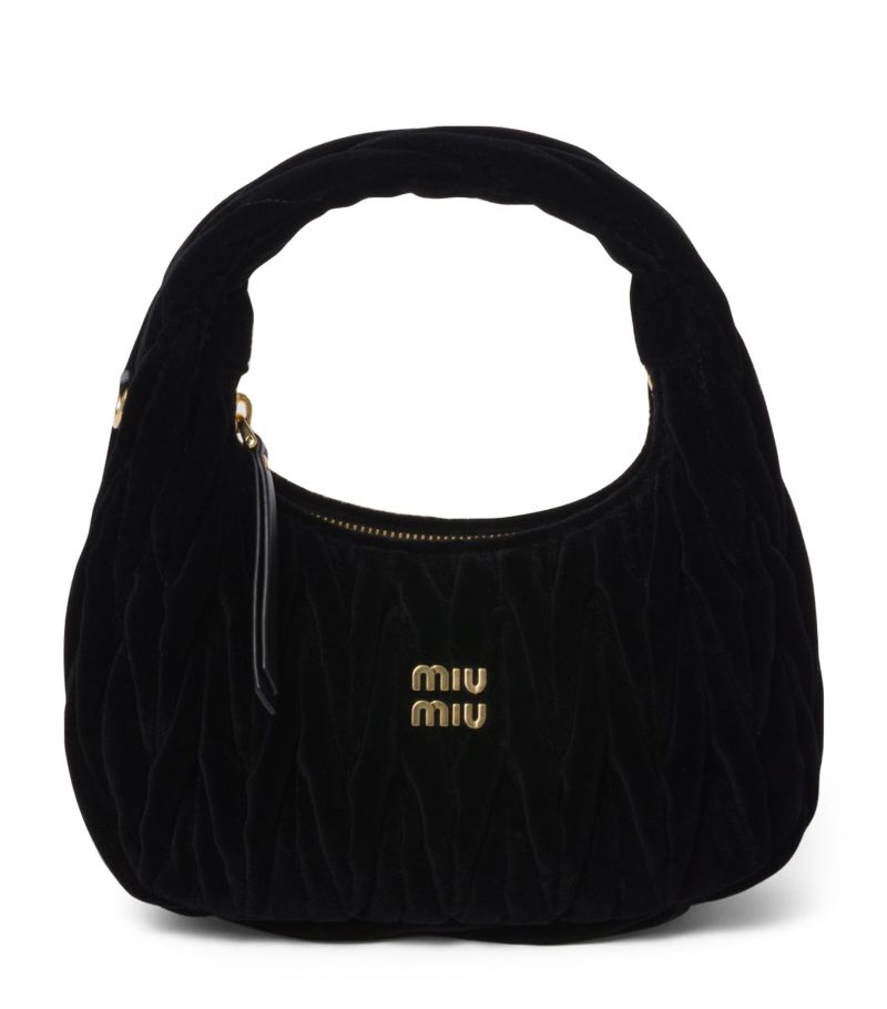 Miu Miu Miu Miu Small Velvet Wander Top-Handle Bag