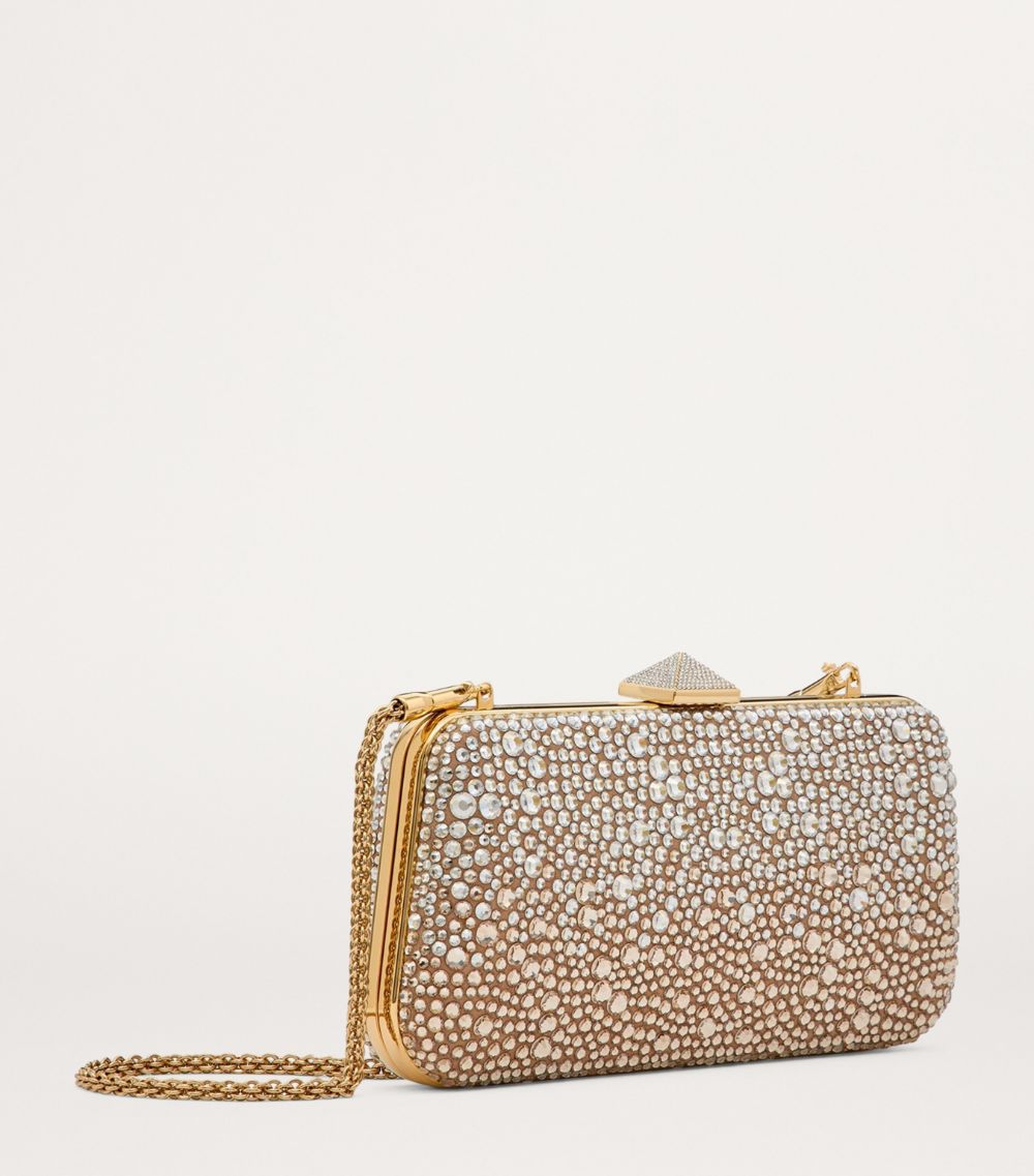 VALENTINO GARAVANI Valentino Garavani Crystal-Embellished Minaudiere Clutch Bag