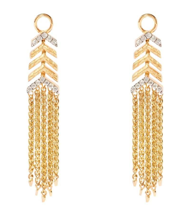 Annoushka Annoushka Yellow Gold And Diamond Flight Shimmy Earring Drops