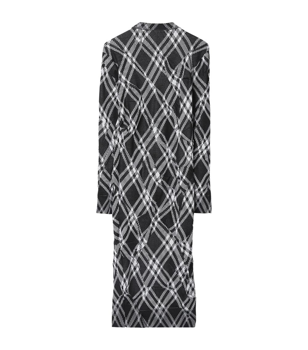 Burberry Burberry X Harrods Exclusive Cotton-Blend Check Midi Dress