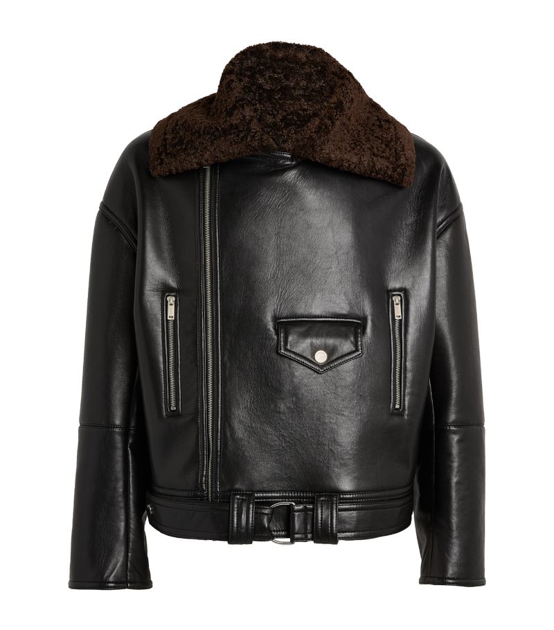 Nanushka Nanushka Leather-Blend Bertin Biker Jacket