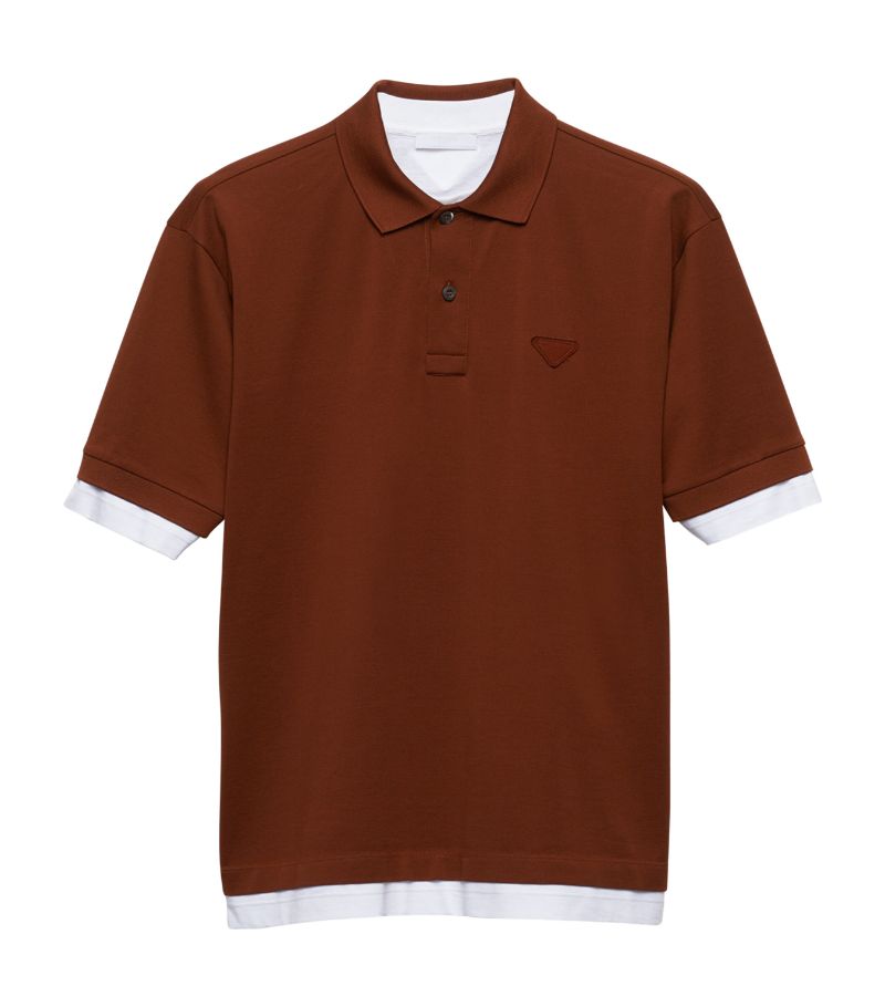 Prada Prada Cotton Layered Polo Shirt