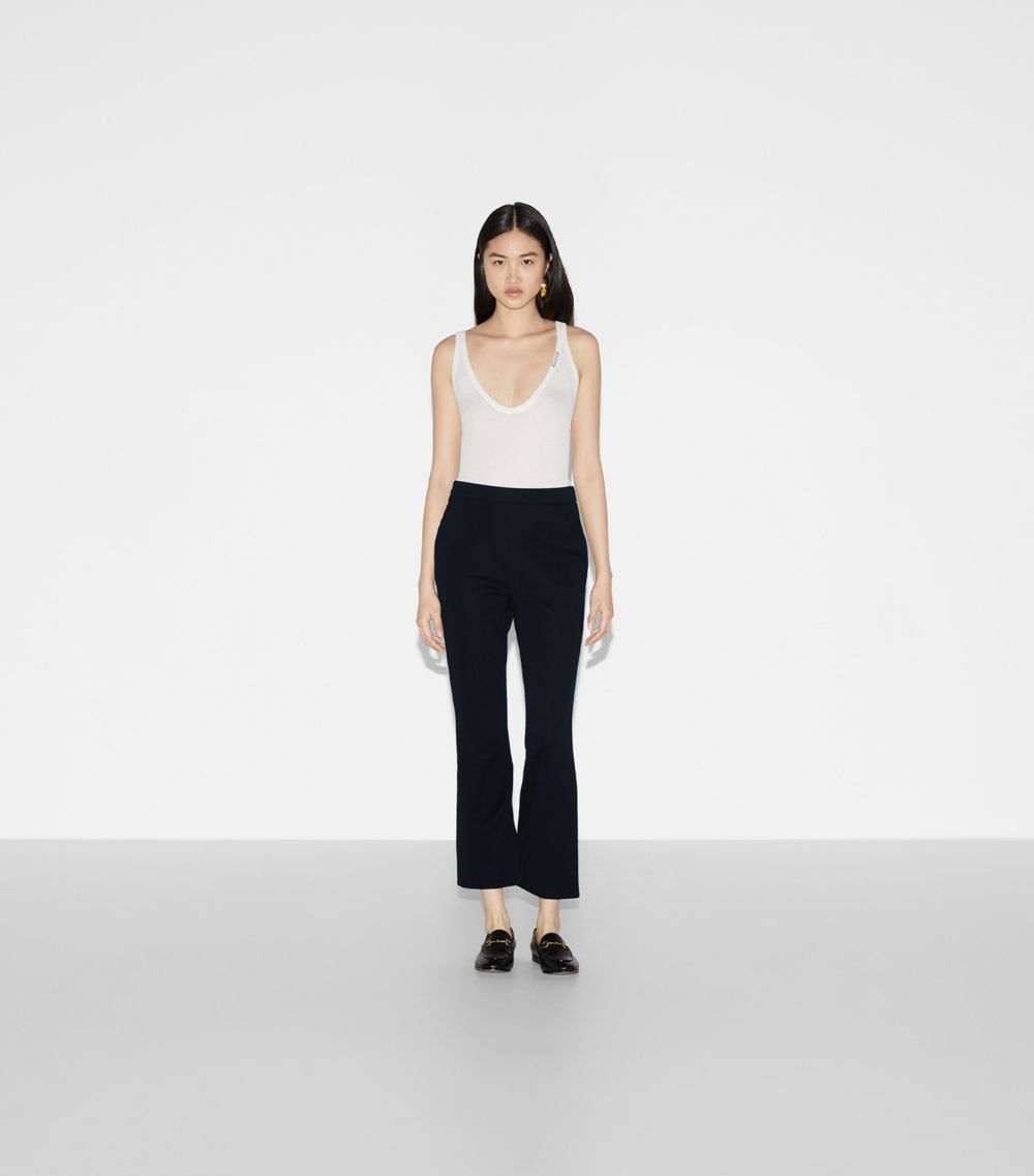 Gucci Gucci Cotton Jersey Pleated Trousers