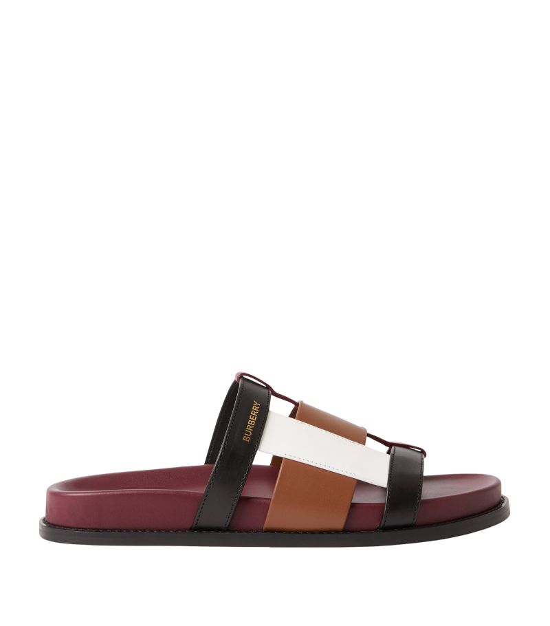 Burberry Burberry Colour Block Leather Slides