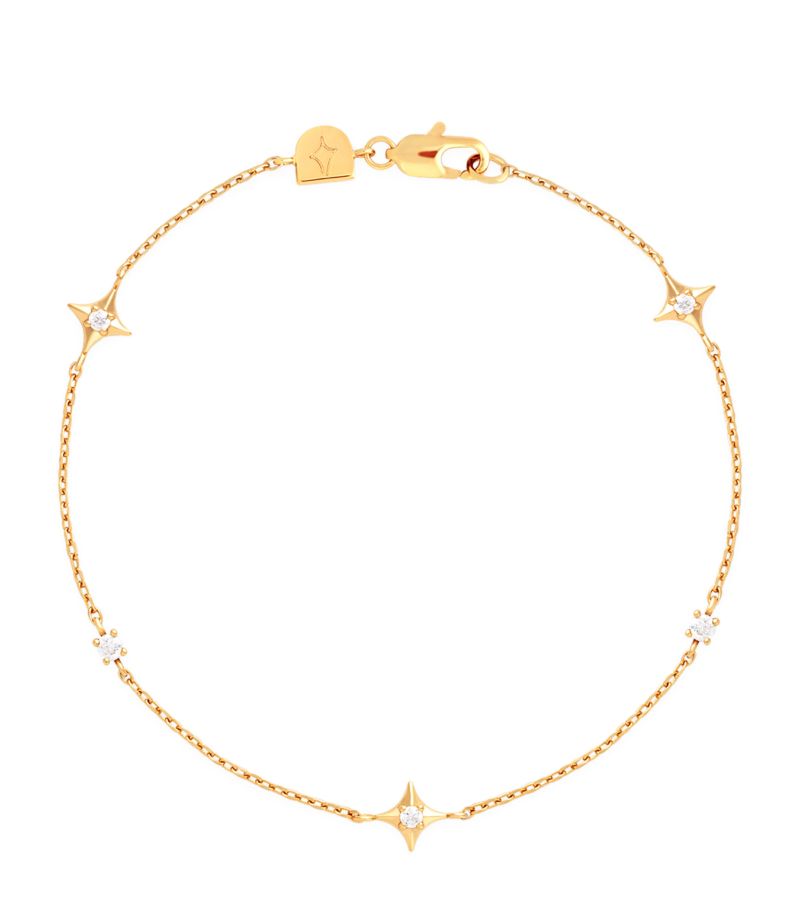  Astrid & Miyu Yellow Gold-Plated Cosmic Star Bracelet