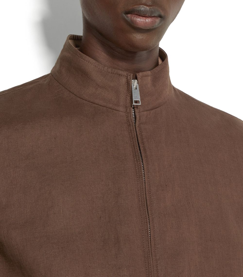 zegna Zegna Linen Zip-Up Jacket