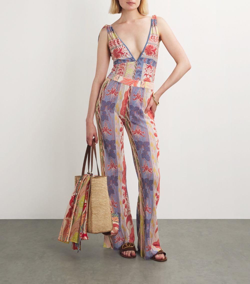 Etro Etro Printed Plissé Trousers