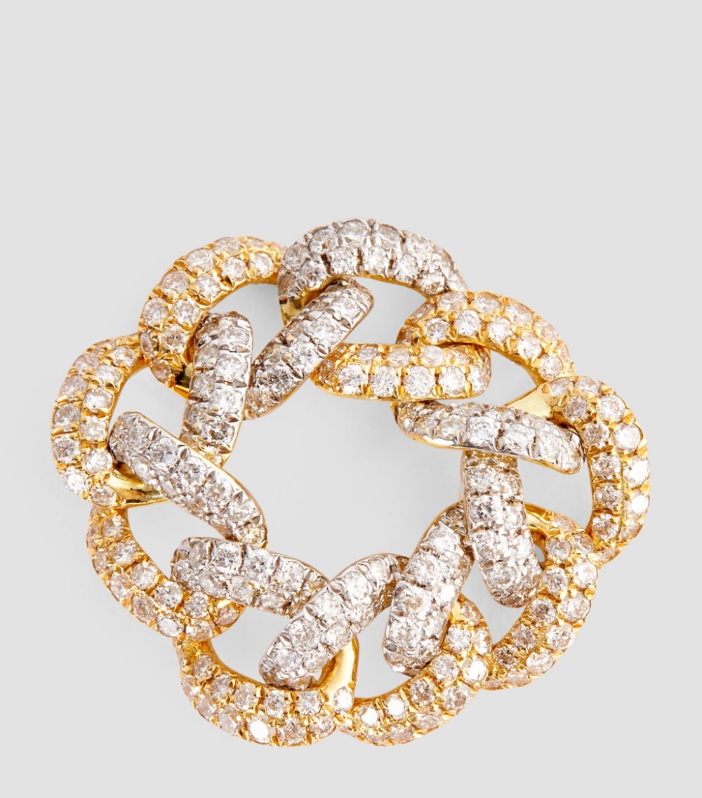 Shay Shay Yellow Gold And Diamond Mini Pavé Ring