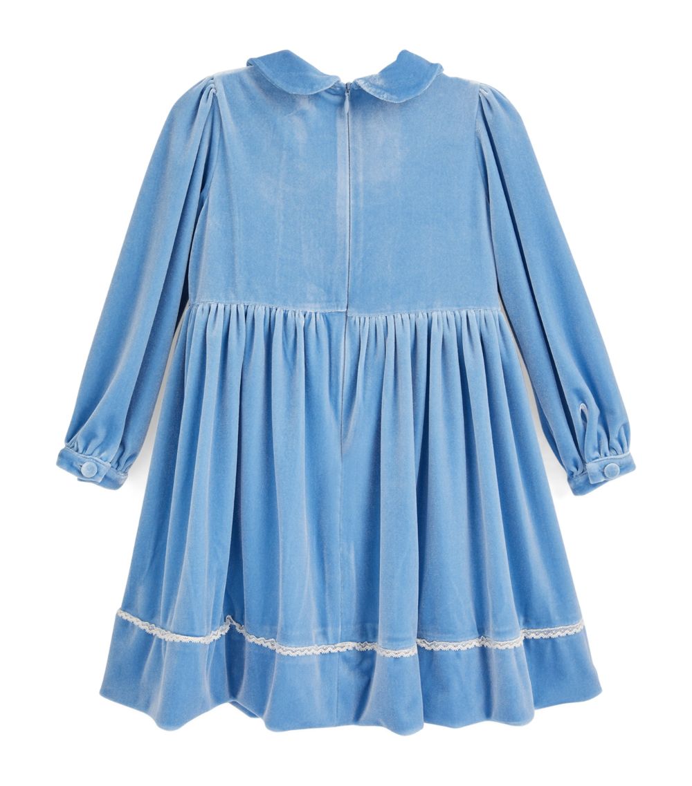 Patachou Patachou Velvet Lace-Trim Dress (2-4 Years)
