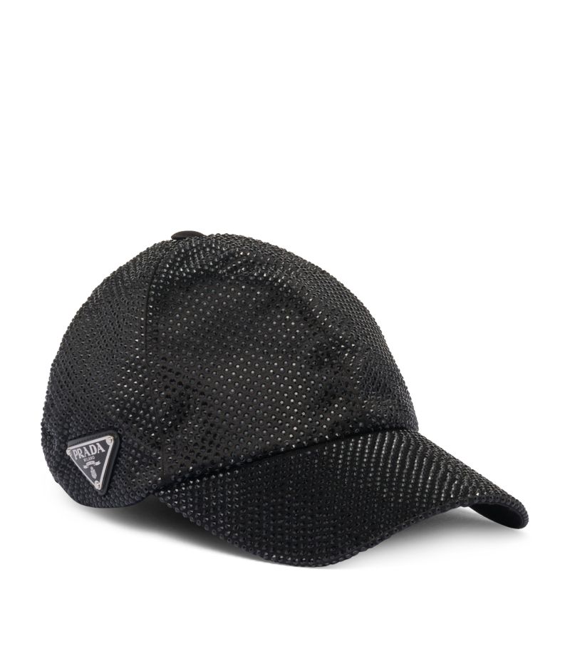 Prada Prada Crystal-Embellished Baseball Cap