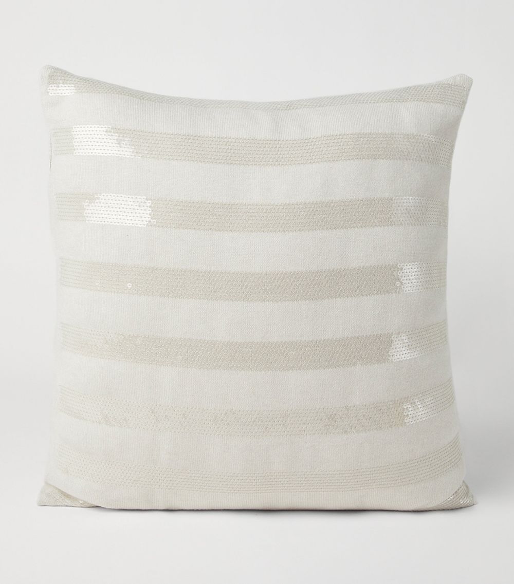 Brunello Cucinelli Brunello Cucinelli Cashmere Embellished Cushion (40Cm X 40Cm)