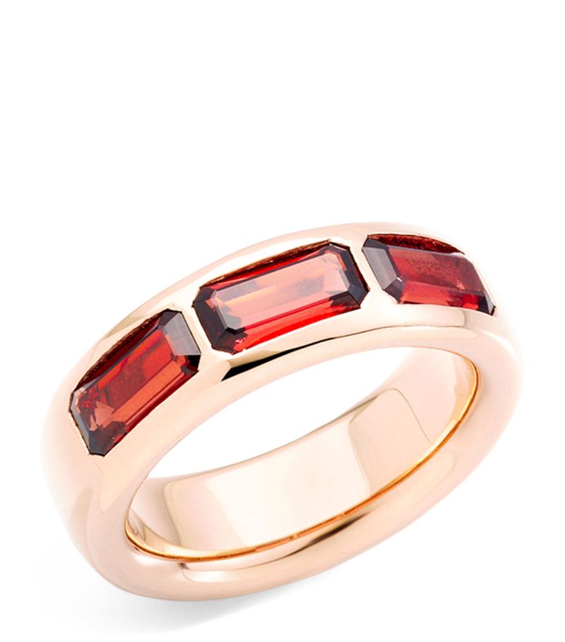 Pomellato Pomellato Rose Gold And Garnet Iconica Ring