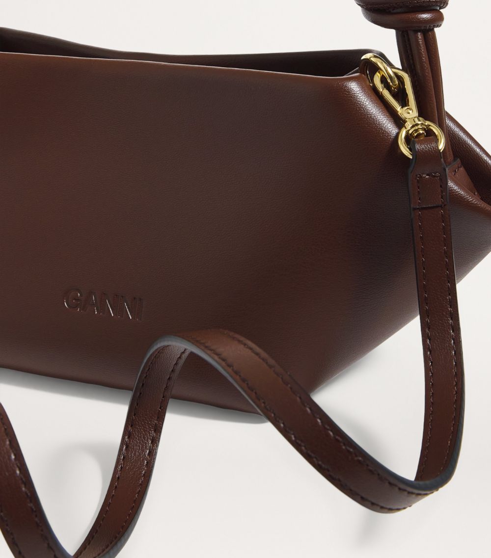 Ganni Ganni Mini Leather Bou Top-Handle Bag