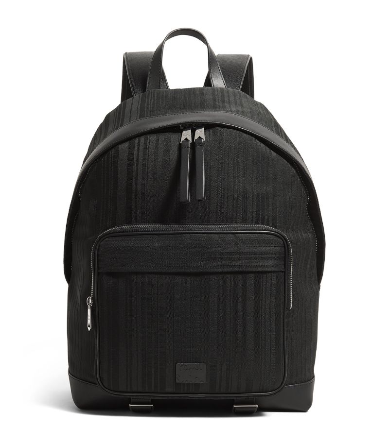 Paul Smith Paul Smith Leather-Trim Shadow Stripe Backpack