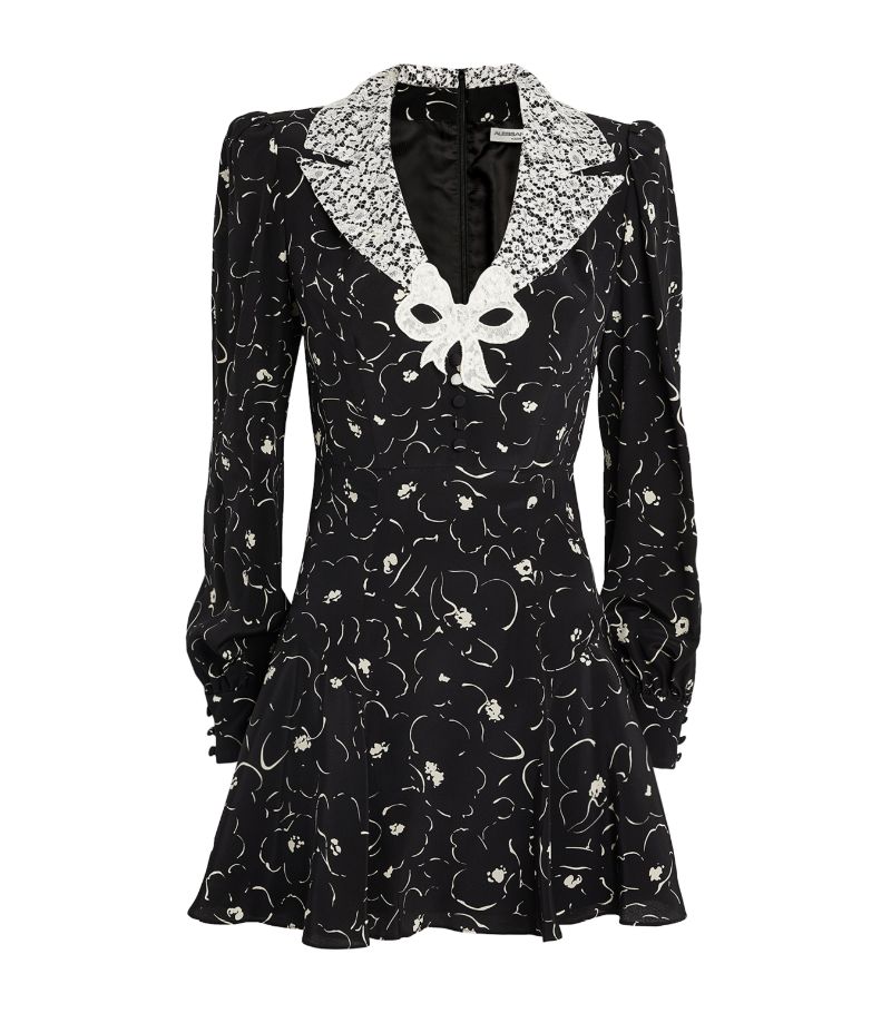 Alessandra Rich Alessandra Rich Silk Floral Mini Dress