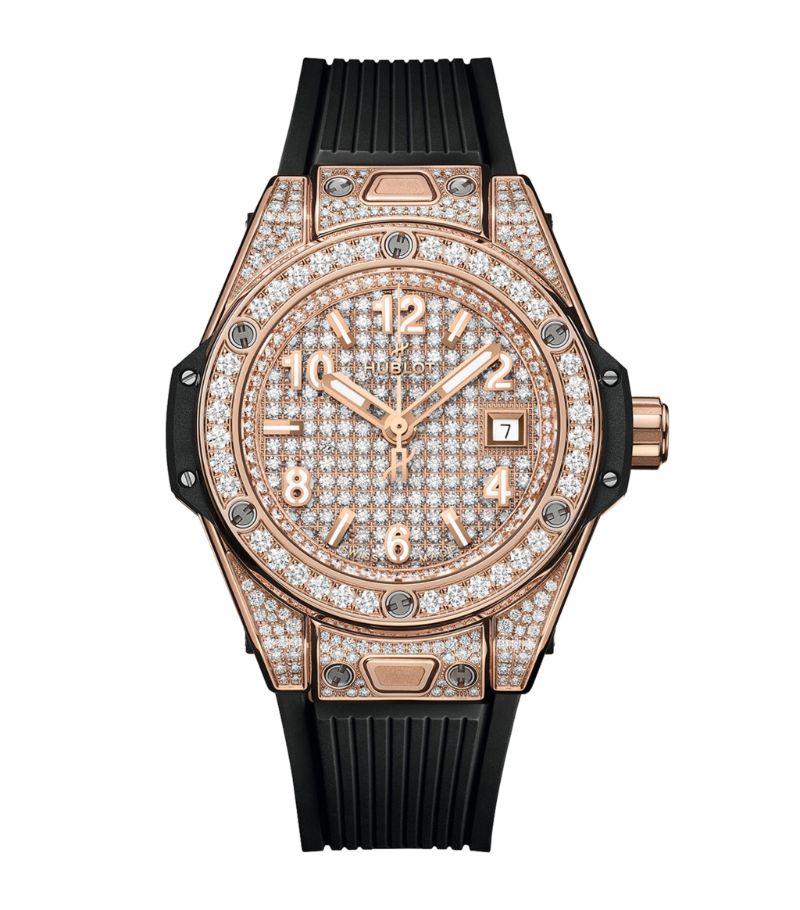 Hublot Hublot King Gold And Full Pavé Diamond Big Bang One Click Watch 33Mm