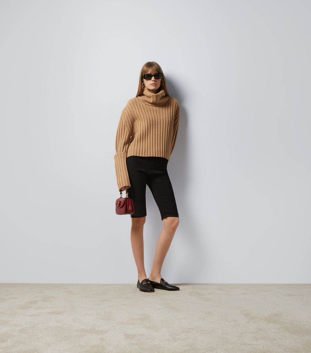 Gucci Gucci Cashmere-Wool Ribbed Sweater