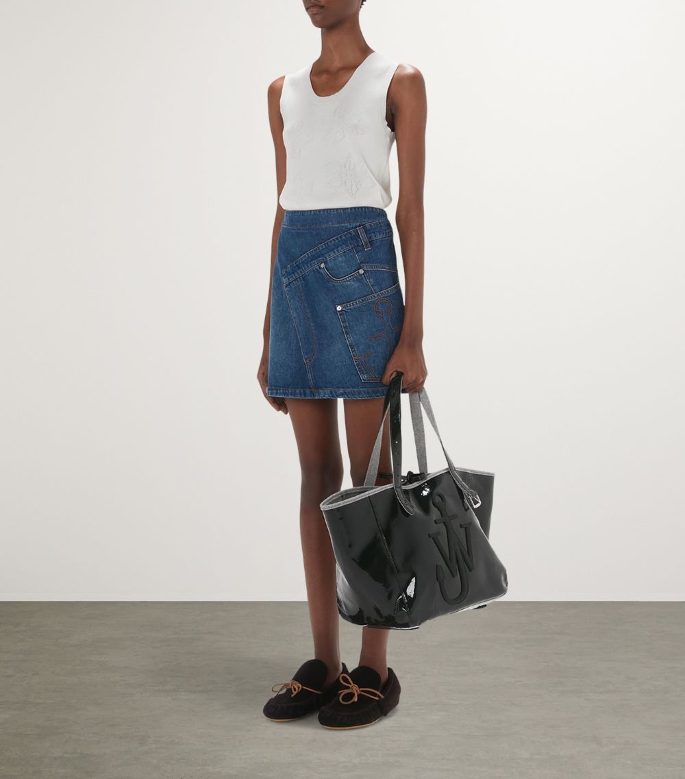 Jw Anderson Jw Anderson Denim Asymmetric Mini Skirt