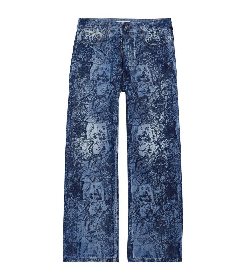 Wood Wood Wood Wood Organic Cotton Patterned Straight Jeans