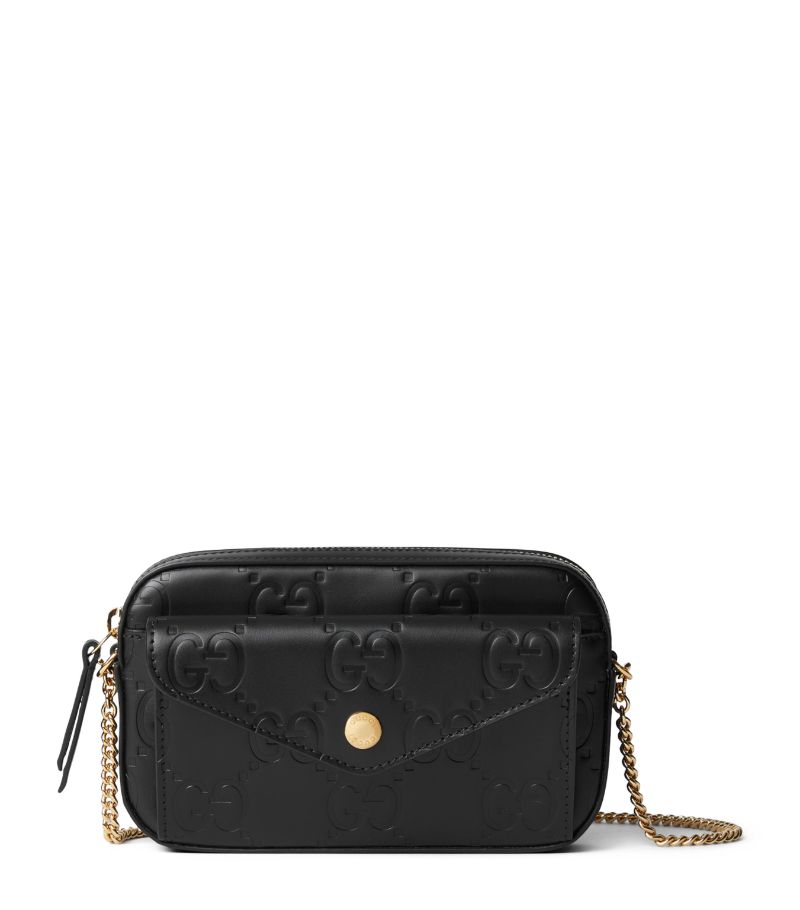 Gucci Gucci Super Mini Leather Gg Cross-Body Bag