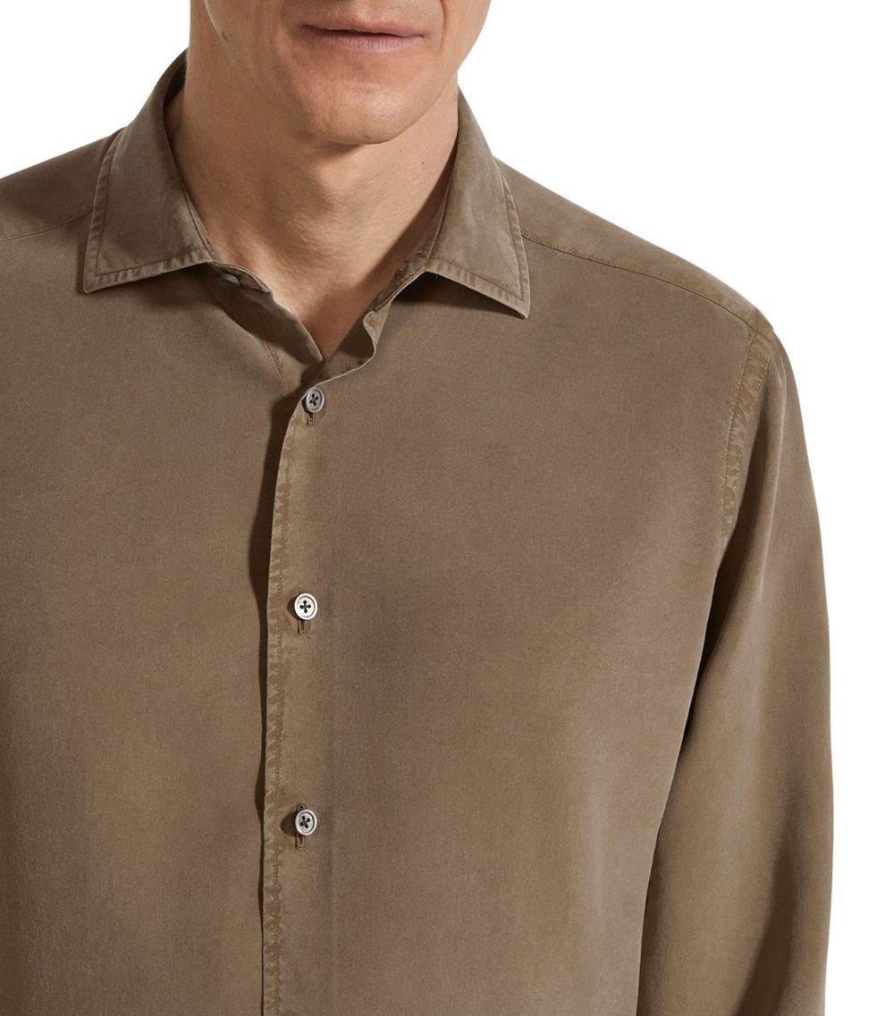 zegna Zegna Silk Garment-Dyed Shirt