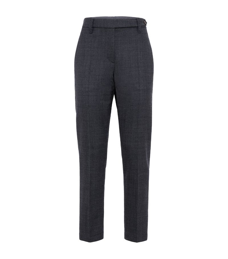 Brunello Cucinelli Brunello Cucinelli Virgin Wool Monili Cigarette Trousers