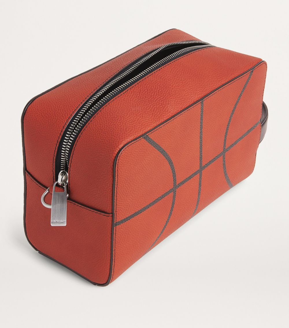 OFF-WHITE Off-White Leather Basketball Toiletry Bag