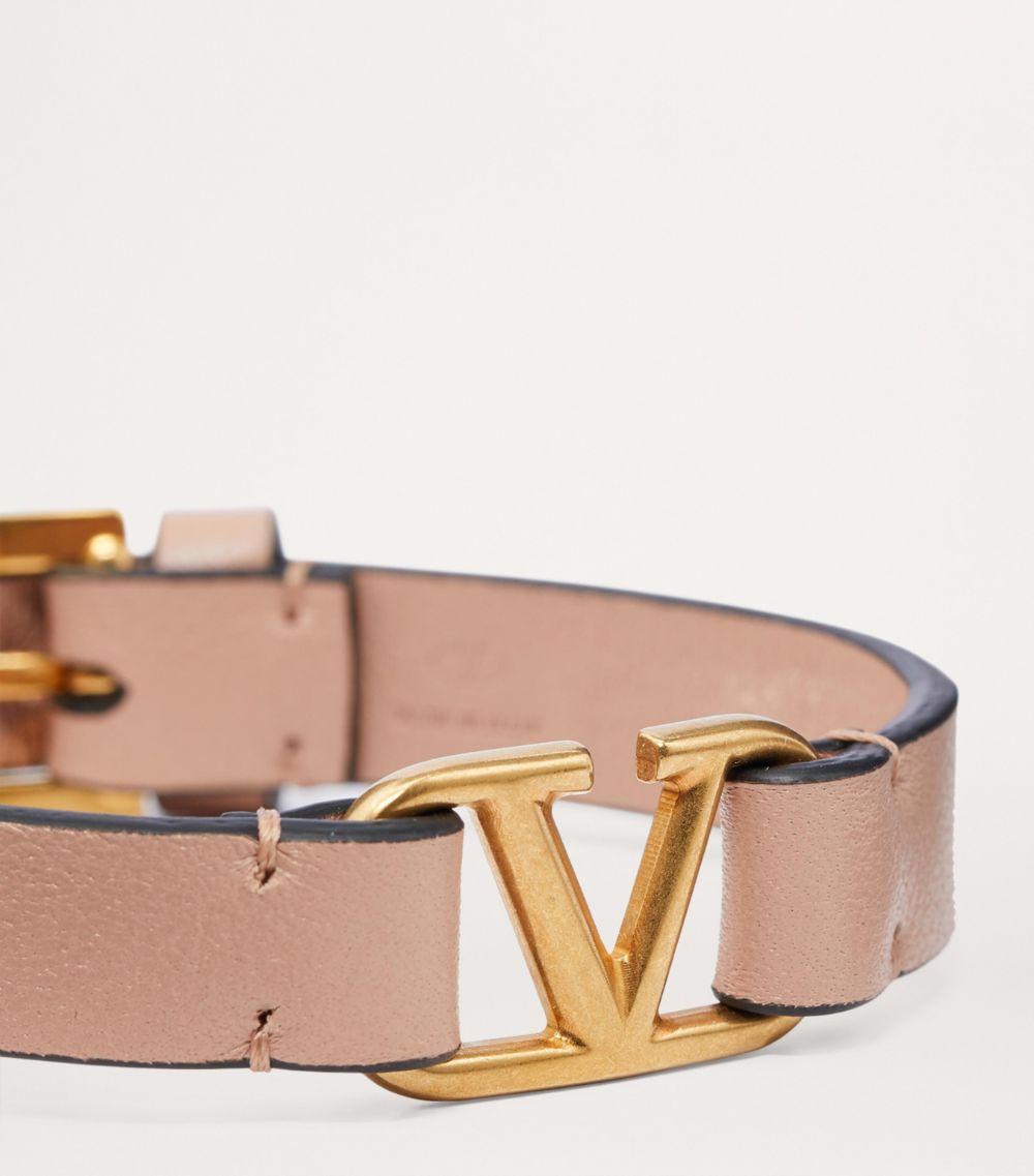 VALENTINO GARAVANI Valentino Garavani Leather Vlogo Bracelet