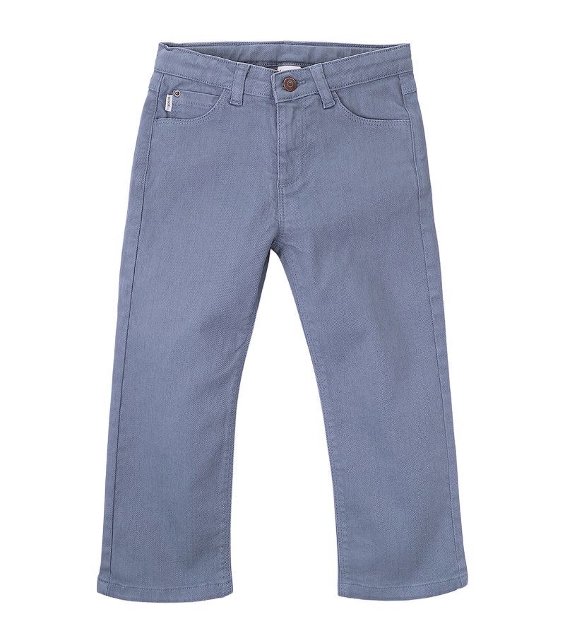  Knot Logo Patch Straight Jeans (4-12 Years)