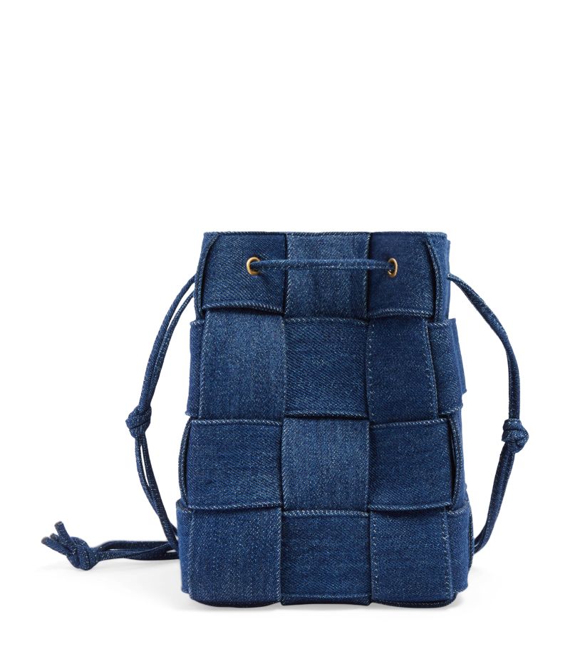 Bottega Veneta Bottega Veneta Small Denim Cassette Bucket Bag