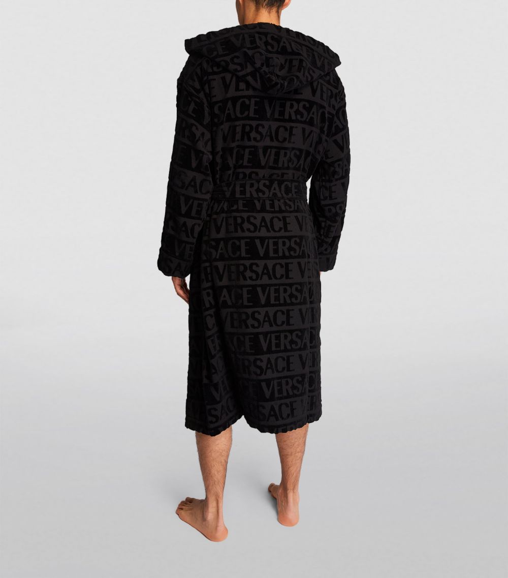 Versace Versace Logo Hooded Robe (Extra Large)