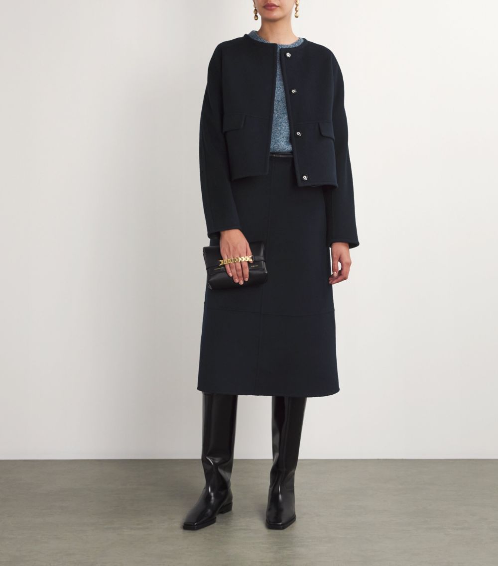 Yves Salomon Yves Salomon Wool-Cashmere Structured Jacket