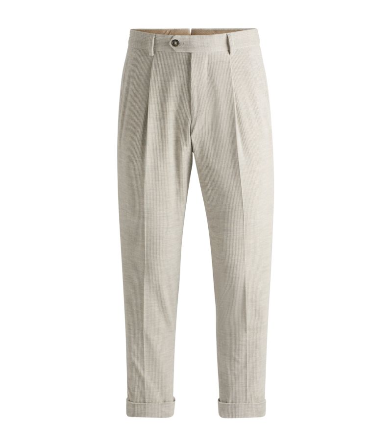 BOSS Boss Cotton-Cashmere Relaxed Trousers